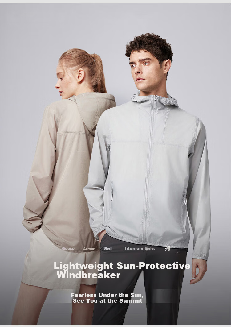 Tianshi Goose Armor Spring Summer New Ultra-thin Breathable UV Protection Skin Jacket Unisex G427 Black S 2