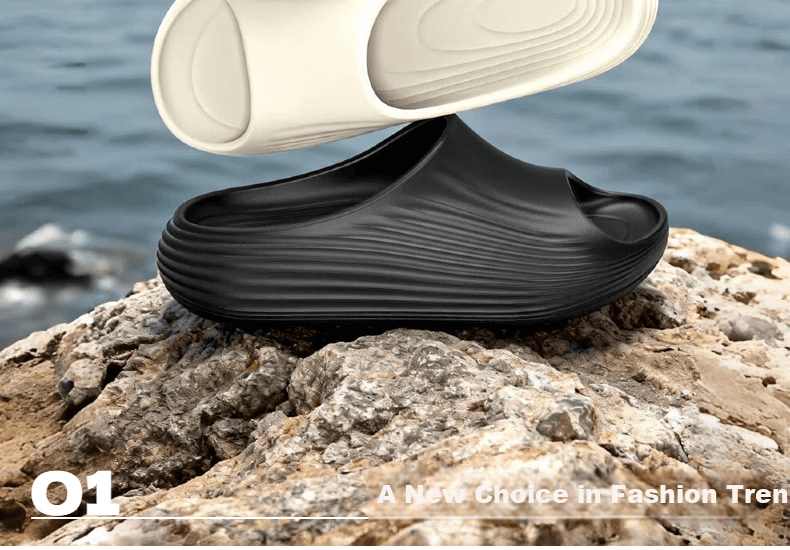 HIPANDA Men's Home Slippers Thick EVA Sole Non-Slip Durable Outdoor Sandals Women Off-White Size 44-45 4