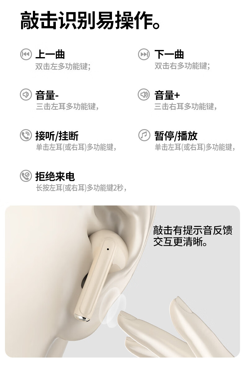 PEAK Active Noise Cancelling Bluetooth Wireless Sports In-Ear Earphones 2026 New Model Compatible with Apple Huawei 4