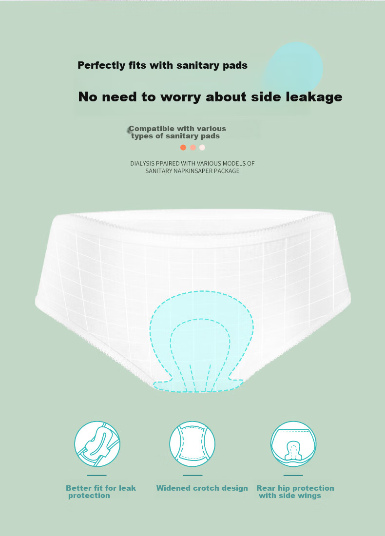 NolansenDi [100% Cotton] Women's Disposable Underwear Maternity Wash-Free Portable Travel Individually Packaged 10-Pack White Size M 5