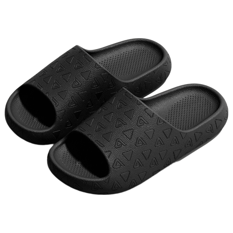LANDF Men's Summer Home Slippers Bathroom Indoor Thick Sole Antibacterial Non-Slip Cool Slippers Women Black Size 41-42