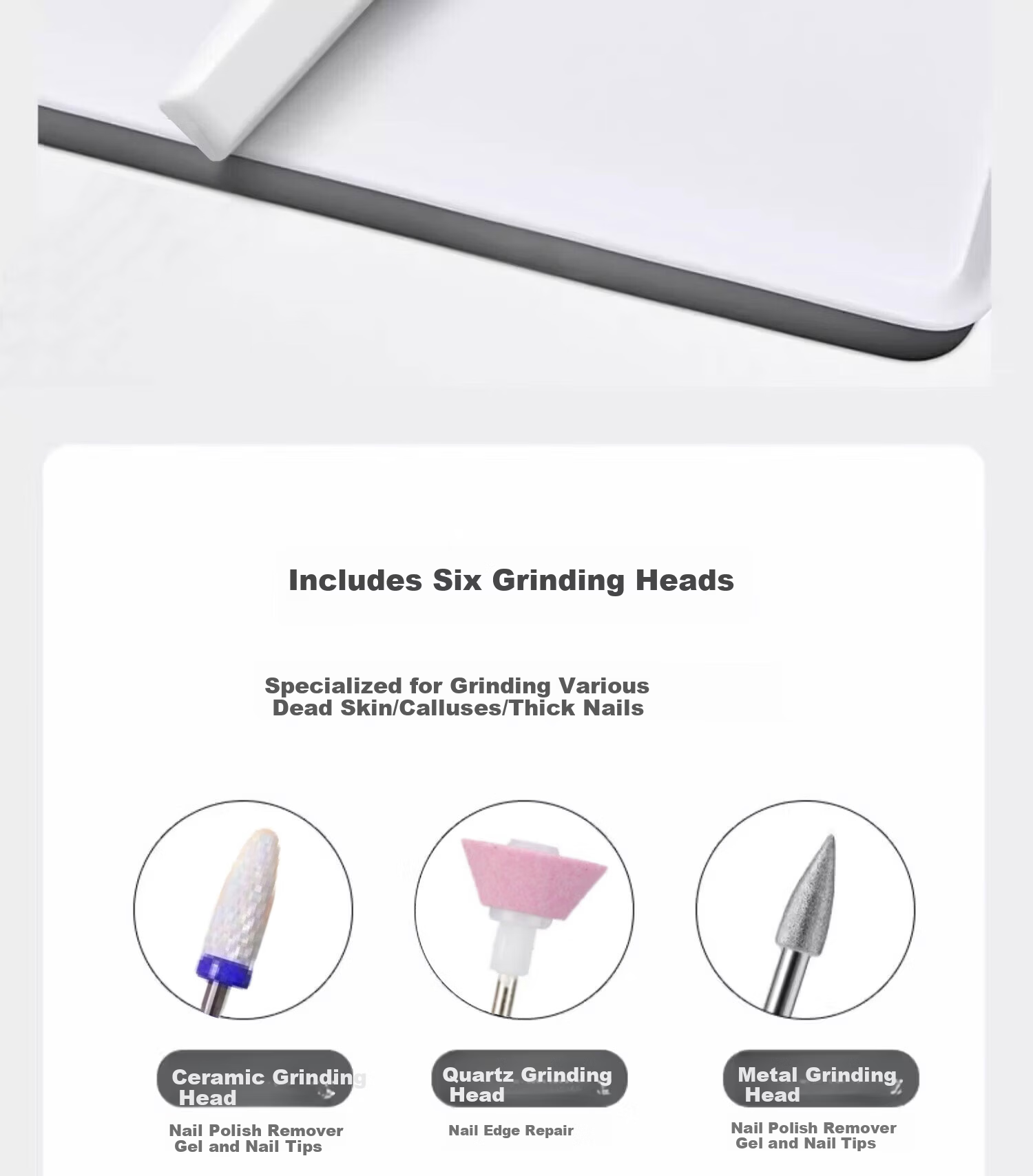 Mattetong Electric Nail Grinder for Onychomycosis Thick Nail Trimmer Automatic Nail Removal Tool 17