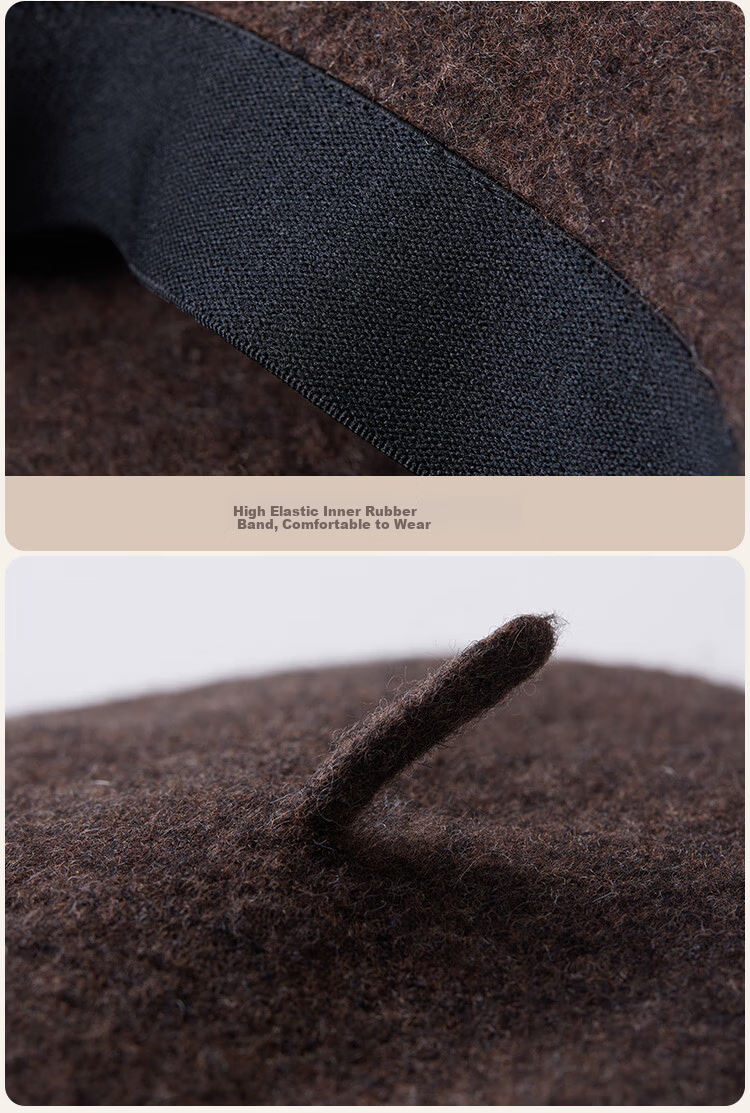 JIUMU Pure Wool Beret Autumn Winter Warm Woolen Painter Hat Japanese British Retro Classic Versatile Women's Hat 19