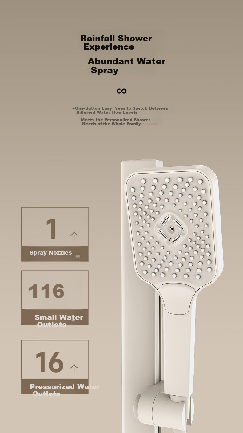 Micoe Four Seasons Shower Set A118 Three-Function High-Pressure Shower Head Bathroom Shower Kit 12