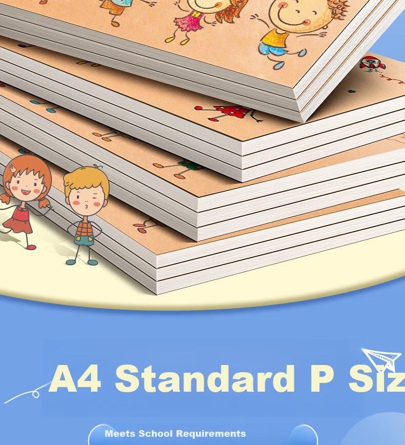 Licao Capibara A4 Sketchbook, Drawing Book for Children, Kindergarten And Elementary School Students, Specialized Art Notebook, Picture Album, Drawing Pad, Hand-Drawn Doodle Book, 8 Books in Total, 320 Pages 9