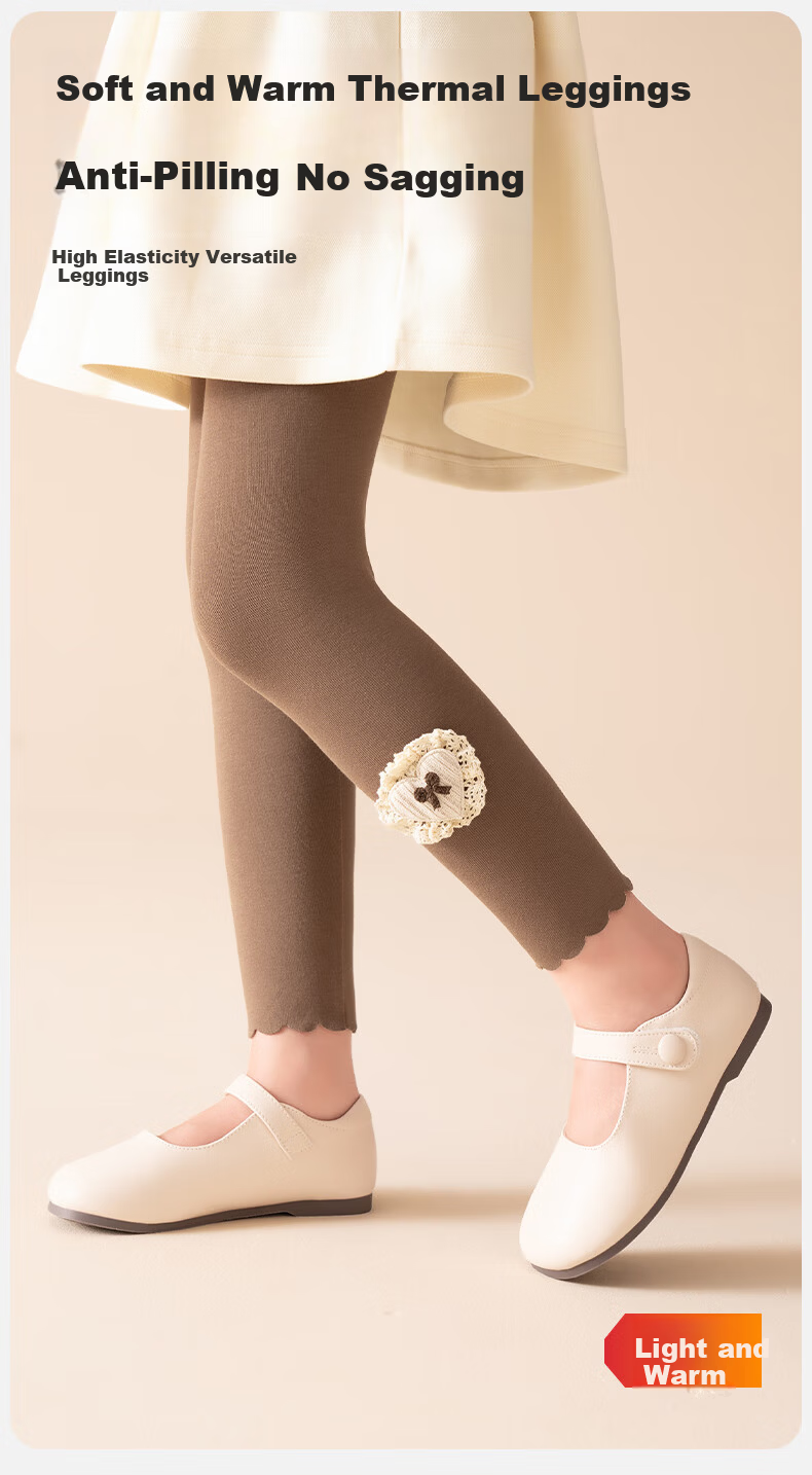 Ziyouxi Children's Autumn Leggings 9/10 Pants 2025 New Girls' Versatile Comfortable Fall Trousers 1