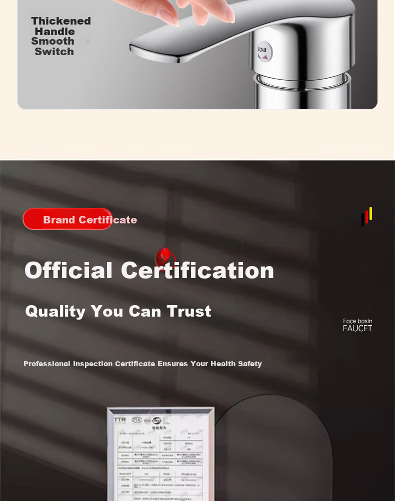 Yipinyinxiang Bathroom Faucet, Hot And Cold Basin Tap, Double Or Triple Hole Washbasin Faucet, Bathroom Tap 7