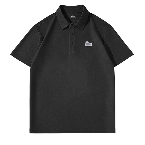 Baleno Small Whale Men's Summer Cotton Pique Breathable Loose Fit Skin-Friendly Casual Polo Shirt Short Sleeve Top
