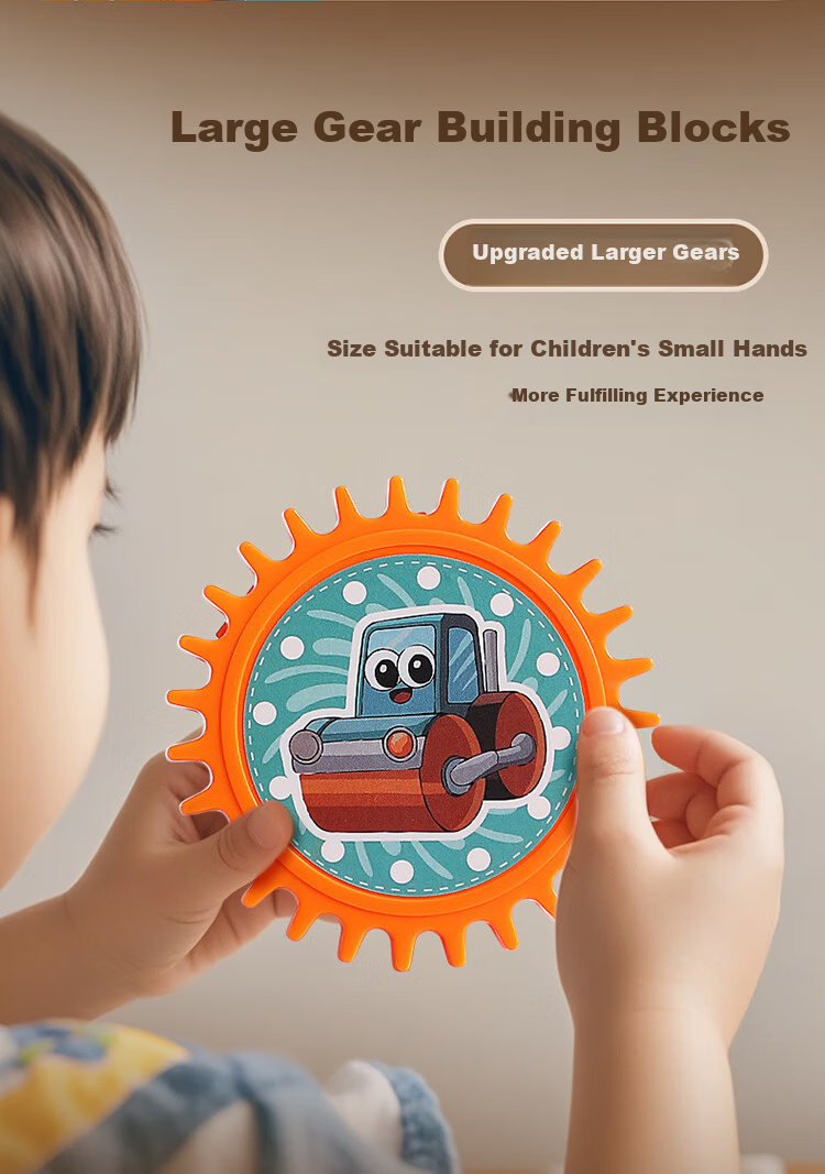 BEIBITONGHUA Transformable Electric Gear Building Blocks DIY Educational Toy for Boys Ages 3-6 Creative Birthday Gift Stationery 8