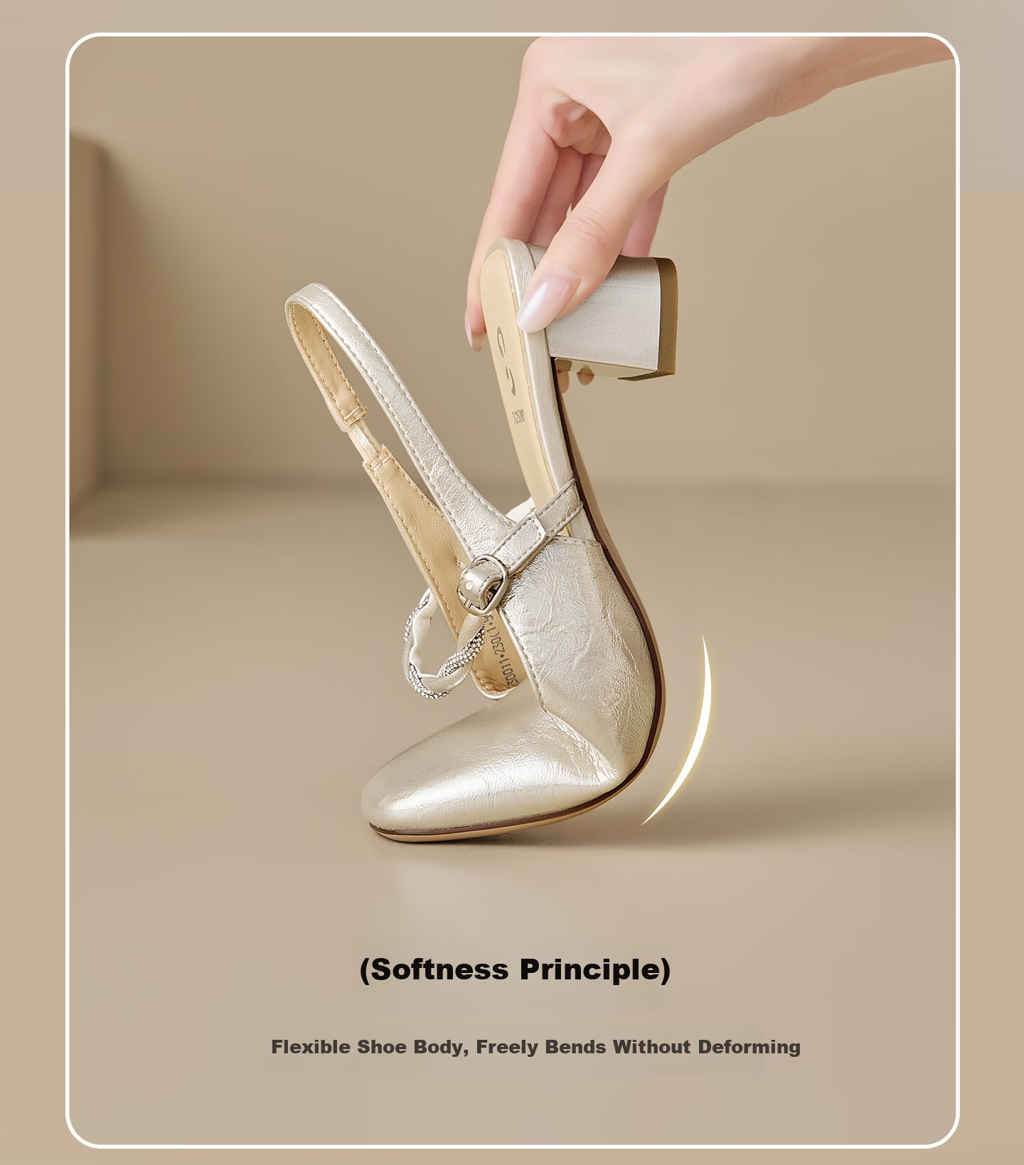 Josiny Mary Jane Shoes Women 2026 Spring New French Style Backless High Heels with Skirt Versatile Single Shoes Champagne Gold Size 35 8