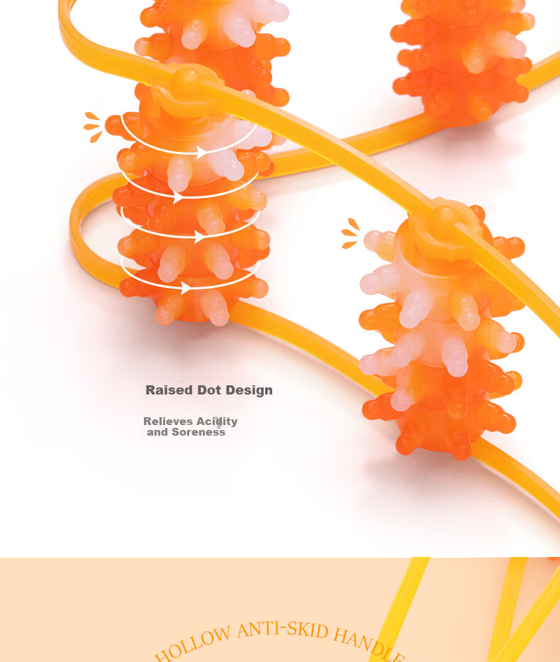 361° Back Strap Massager Shoulder Neck Spine Meridian Clearing Bead Roller Back Roller Self-Massage Device 7