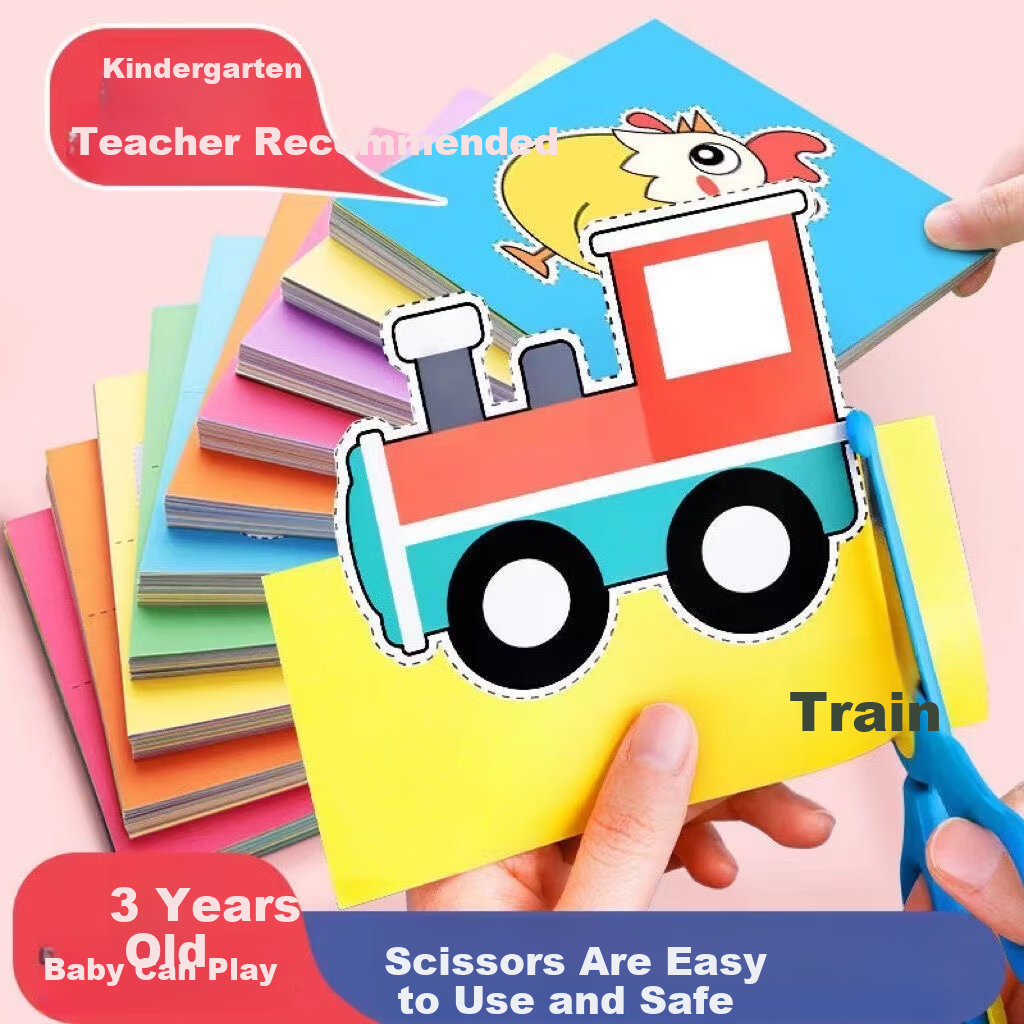 Danmiqi Paper Cutting Children's Handicraft Kindergarten 3 Years Old 26 Pieces Baby Beginner Kids Toy DIY Craft Children's Birthday Gift
