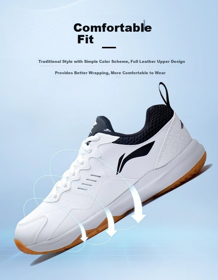 LI-NING Badminton All-Rounder King 21v1 Couple's Shock Absorption Durable Non-Slip Comfortable Wide-Fit Badminton Shoes 3