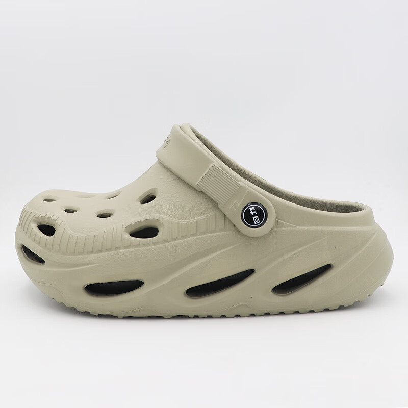 Warrior Men's Summer Breathable Soft Sole Sandals Casual Beach Shoes SDJ-0756 Kiln Gray Black Size 43 1
