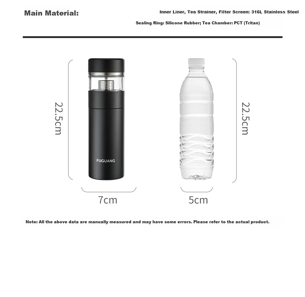 Fuguang Insulated Tea Separation Tumbler 316L Stainless Steel Water Bottle High-End Office Cup Gift for Men and Women 9