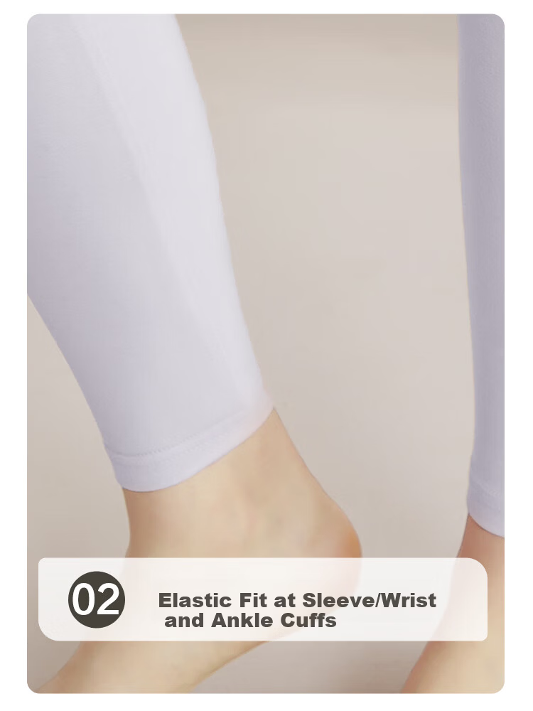 Hodo Women's Autumn Underwear Set, Modal Cotton, Size 40S, High Elasticity Cloud-Feel Base Layer, Smoke Pink, 175/100 5