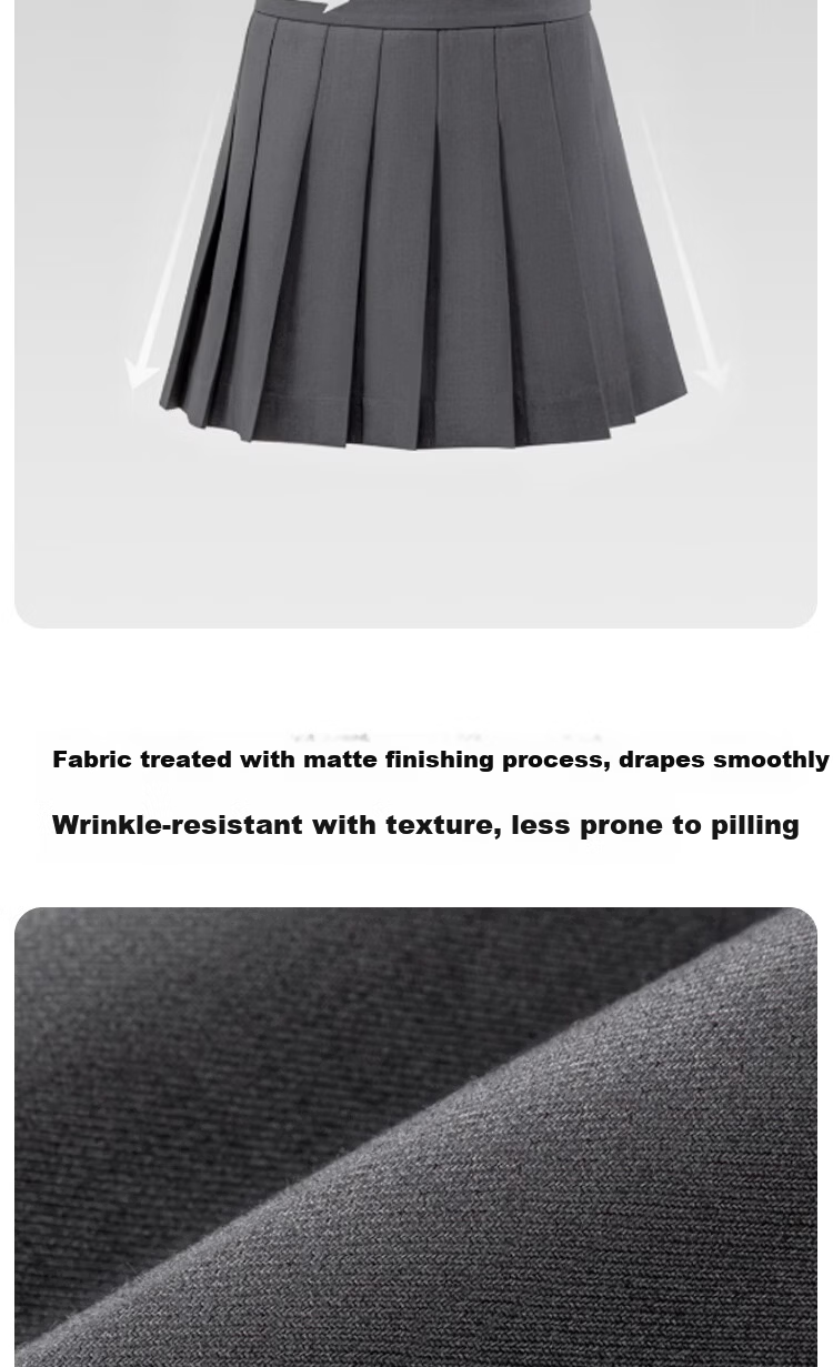 Borui Women's Pleated Skirt Spring Summer 2026 New High-Waist Slim A-Line Short Skirt with Lining JK Skirt 4