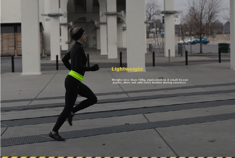 Feibit Night Running Waist Bag Running Sports Close-Fitting Fitness Marathon Gear Mountaineering Waist Belt Atomic Yellow XL 10