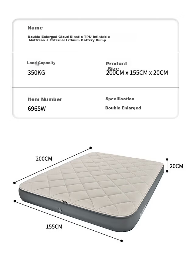 Bestway TPU Spiral Strap Inflatable Mattress Double Outdoor Camping Sleeping Pad Upgraded 6965W 12