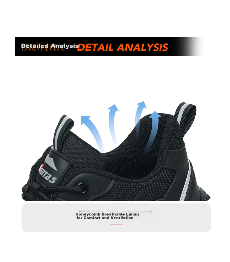 SONTAS Men's Safety Shoes Anti-Smash Anti-Puncture Summer Breathable Steel Plate Steel Toe Ultra-Light Work Construction Insulated Lightweight Black All-Season [Anti-Smash Anti-Puncture] Size 39 12