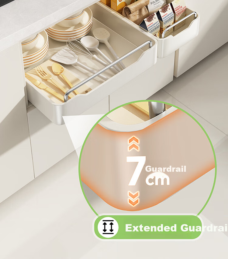 Shuaishi Kitchen Storage Rack, Cabinet Pull-Out Basket, Drawer-Style Spice Organizer, Dish And Bowl Storage Shelf, Pull-Out Bowl And Plate Storage Rack 15