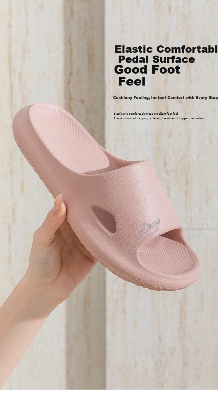 Darcy Sir Women's Summer Indoor Home Thick Sole Bathroom Non-Slip Couple Outdoor Soft Feeling Slippers Men's 4
