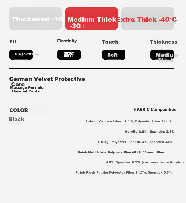 Modal Men's Thermal Pants Graphene Fleece Thickened Knee Protection Winter Cotton Pants -30°C Cold Resistant Pants Northeast Style 18