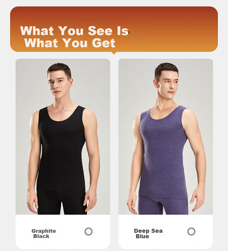 MiiOW 2-Pack Men's Thermal Vest Seamless Modal Mink Wool Base Layer Autumn Winter 2025 New Sleeveless Shirt 18