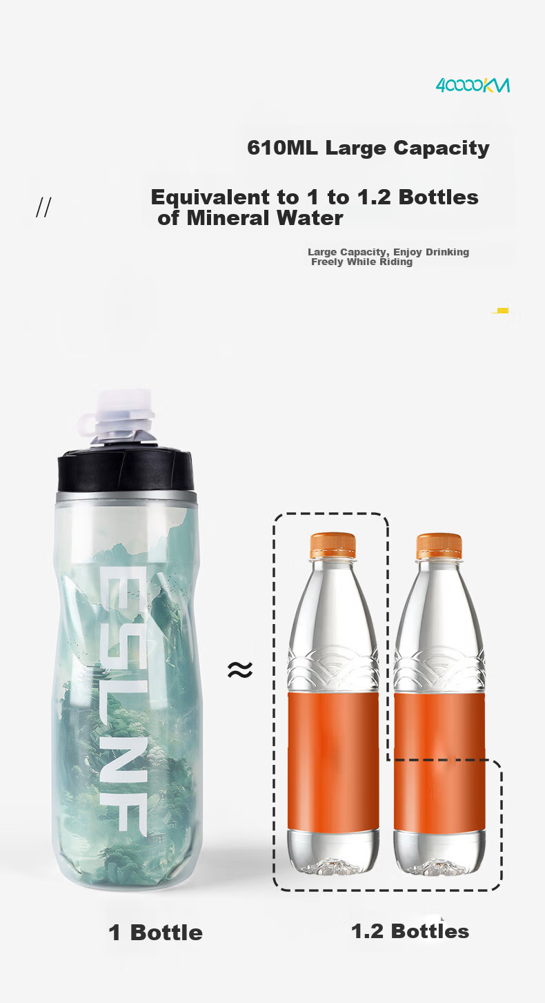 40,000 Kilometers Bicycle Cycling Water Bottle Insulated Road Bike Sports Bottle Large Capacity Squeeze Summer 7