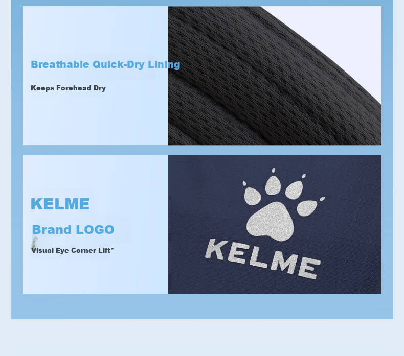 KELME Summer Sun Protection Foldable Open-Top Hat Unisex Tennis Running Outdoor Mountaineering Quick-Dry Casual Cap 7