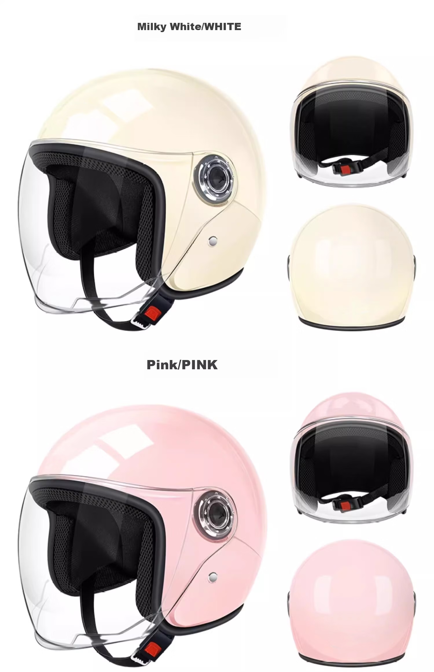 BAOHU 3C Certified Helmet with Anti-Fog Lens for Men and Women, Adult Electric Scooter Motorcycle Warm Full-Face Helmet, Four-Season Universal Winter Cold-Resistant Helmet 301 Moonlight Apricot 29