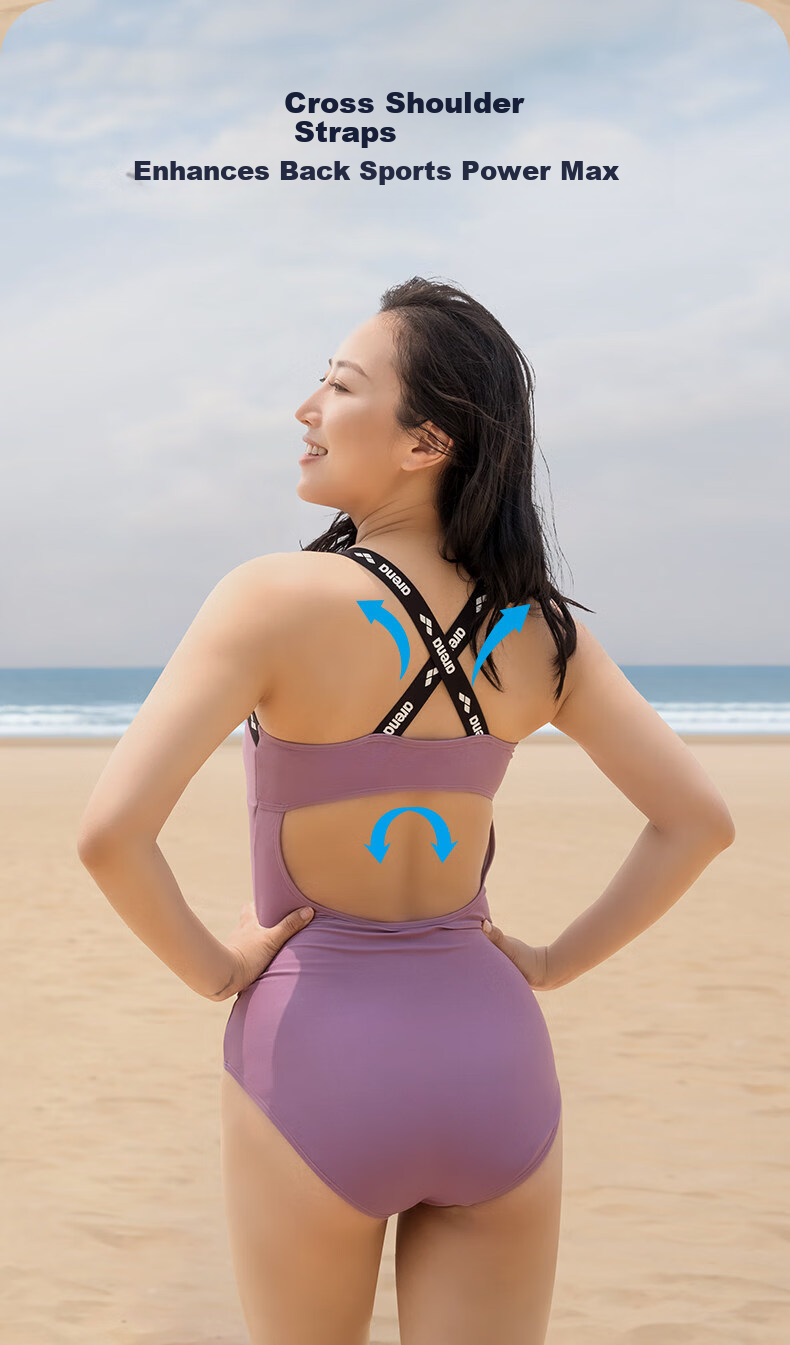 Arena Women's Swimsuit 2026 New Slim Fit Fashion Sports Fitness One-Piece Sleeveless Triangle Training Swimwear 5