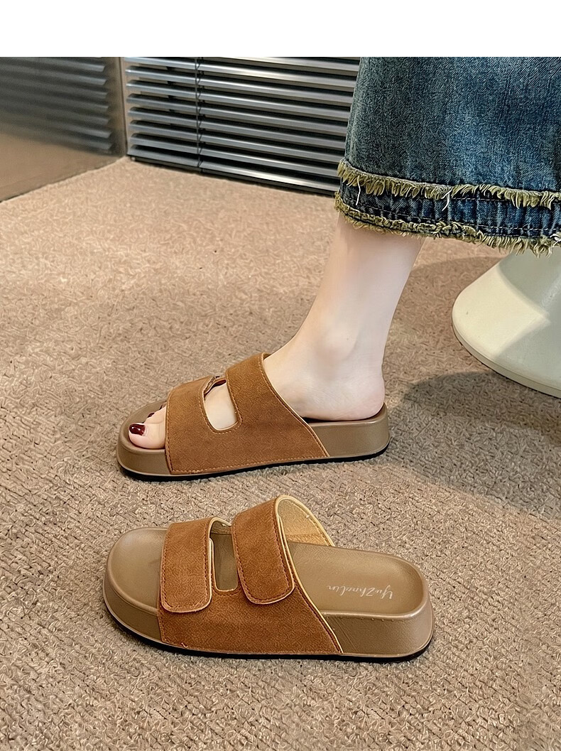YUZHAOLIN Women's Birkenstock Style Summer Fashion Fairy Casual Thick Sole Slide Sandals 9