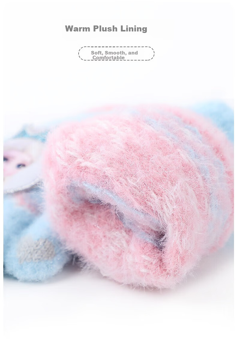 Disney Frozen Kids Winter Gloves Girls Fleece Lined Five-Finger Warm Gloves 10