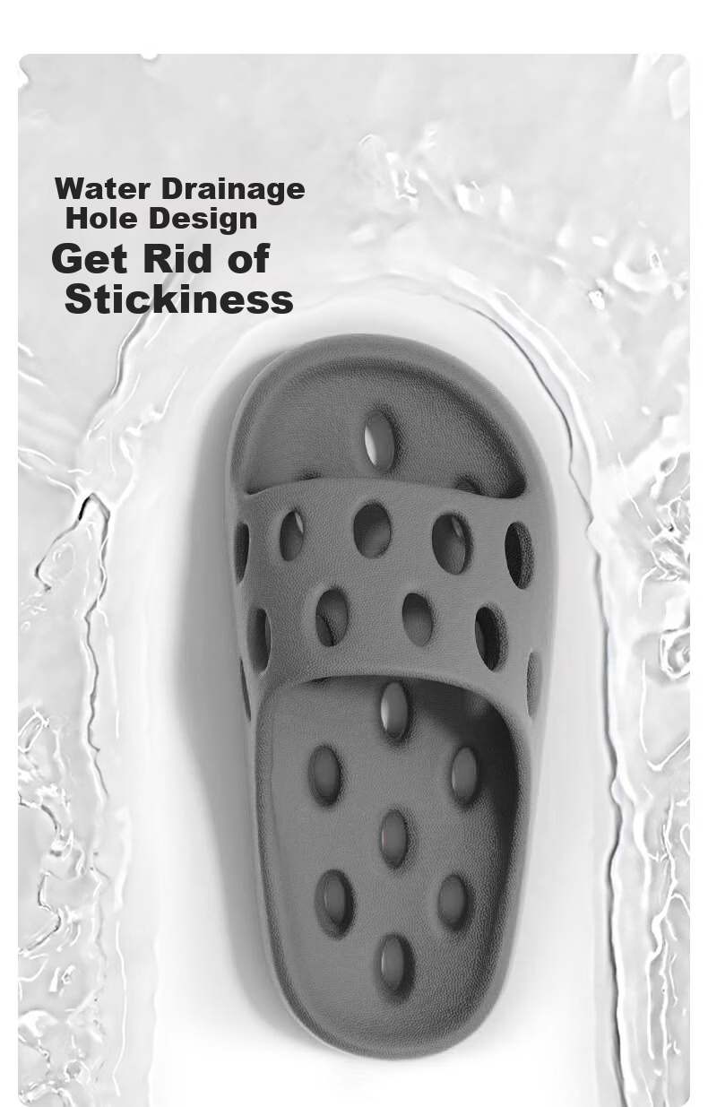 Ganmai Quick-Dry Leak-Resistant Men's Indoor Bathroom Hollow Lightweight EVA Non-Slip Slippers Green Size 40-41 4