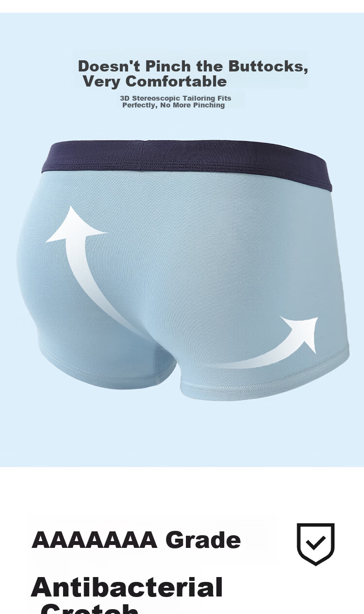 Dingguagua 4-Pack Pure Cotton Youth Boys Underwear Breathable Antibacterial Boxer Shorts for Adolescents Middle and High School Boys 3