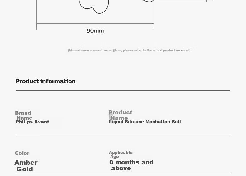 AVENT Philips Baby Manhattan Handheld Ball Teething Toy Food-Grade Silicone Chew Toy for Babies Preventing Hand Sucking 25