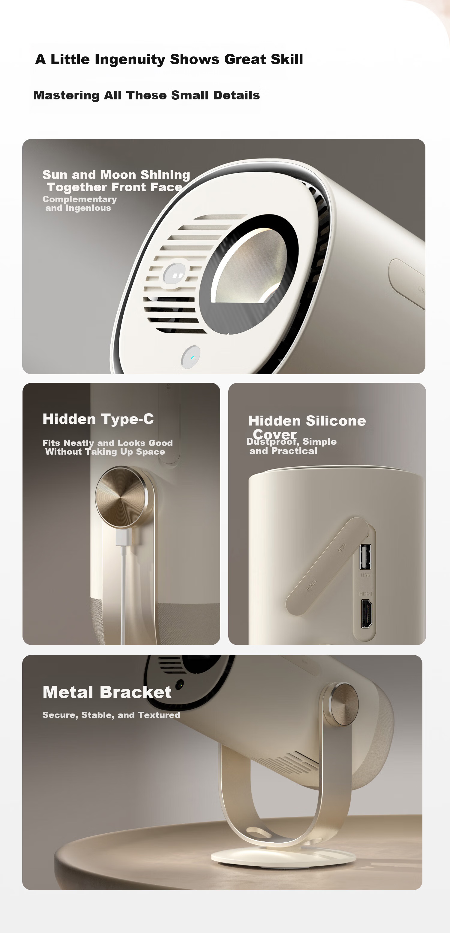 Dangbei Smart2 Projector Home Use HD Portable PTZ Projector Affordable Smart Home Theater National Subsidy (Mijia Connected Atmosphere Speaker) 4