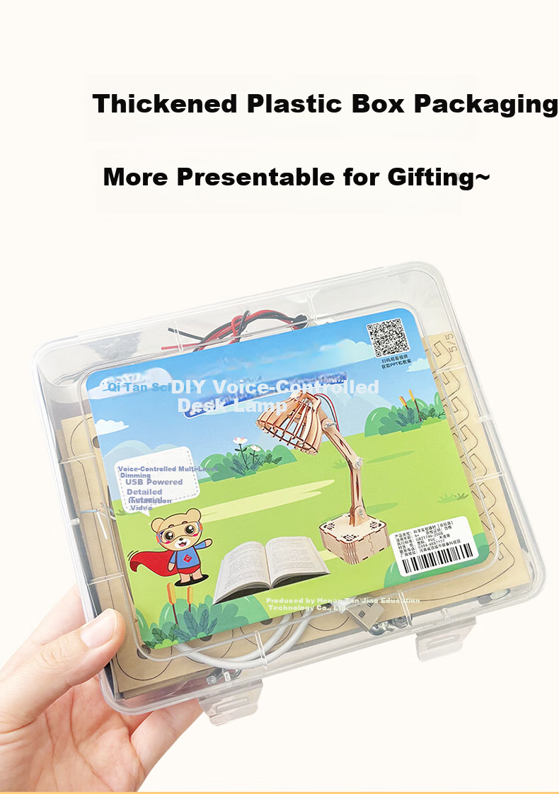 Big Eye Little Kid Voice-Controlled Desk Lamp Steam Science Experiment Kit Children's DIY Craft Toy Birthday Gift for Boys and Girls 8