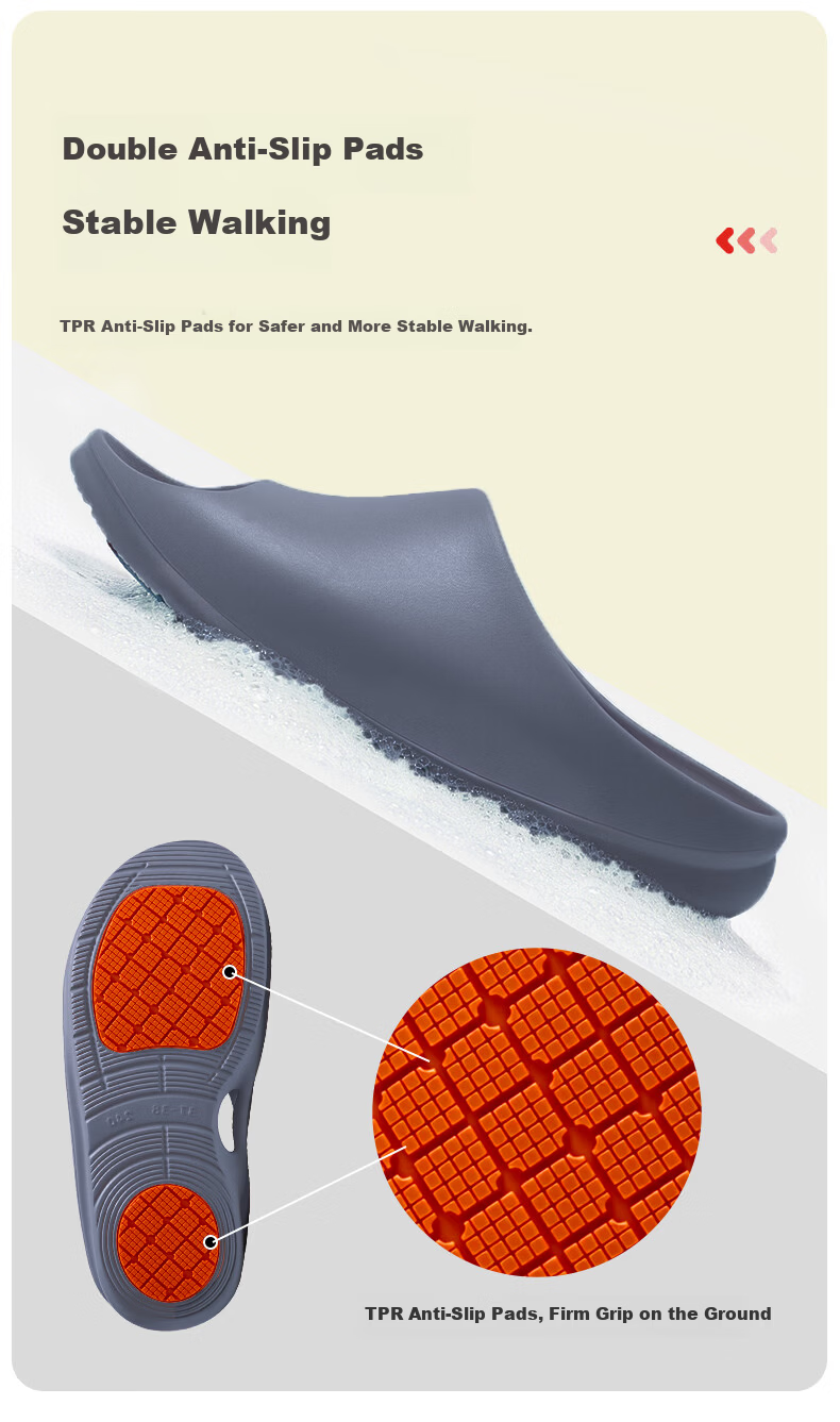 JD Jingzao Bathroom Drainage Non-Slip Antibacterial Indoor Silent Slippers for Men Black Size 41-42 4