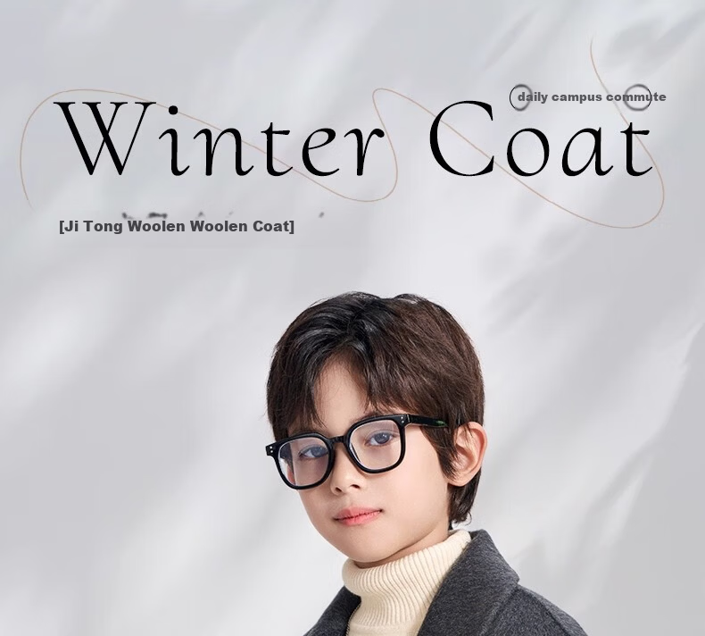 Romon Kids Reversible Wool Coat Autumn Winter Boys Girls Woolen Mid-Length Korean Style Jacket Charcoal Gray 170 3