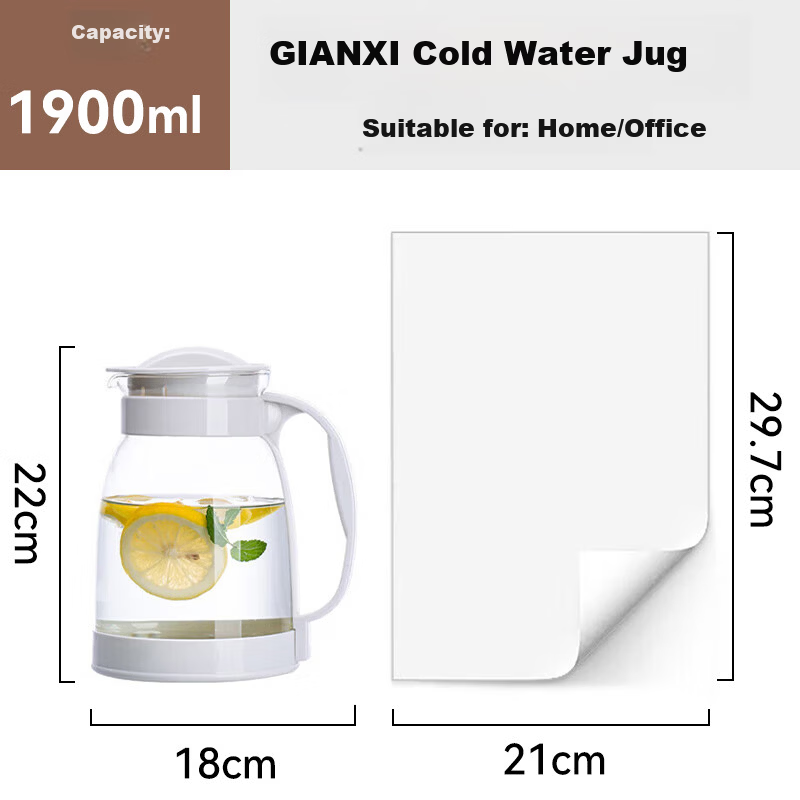 Jieanxi Summer Cold Water Pitcher High Temperature Resistant Shatterproof Juice Glass Tea Pot Student Gift