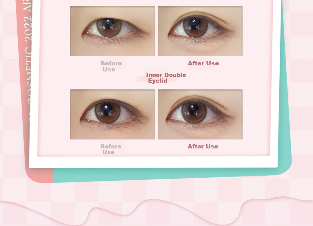 Arrebol Double Eyelid Tape for Women Invisible Natural Lace Waterproof Sweatproof Anti-Puffy Eye Pads L Natural Style 105 Pieces 10
