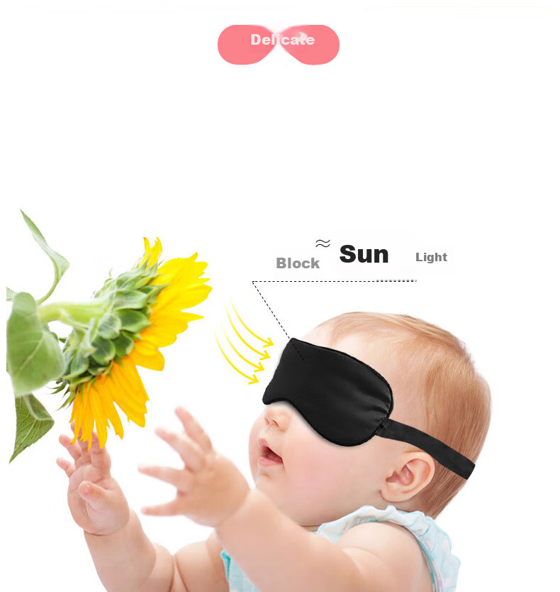 BWNK Silk Sleep Mask Ear-Hook Double-Sided Mulberry Silk Light-Blocking Ice Compress Fatigue Relief Eye Protection for Men and Women 9