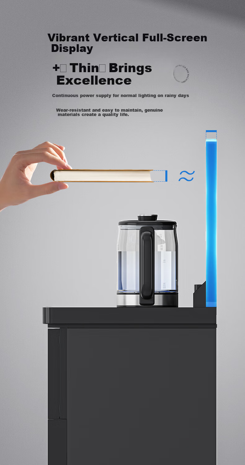 MeiLing Office High-End Water Dispenser Home Anti-Overflow Tea Bar Machine Upgraded Large Thin Screen Touch Control Bottom-Loading Vertical Tea Brewer Warm and Hot Model MY-DM7216 4