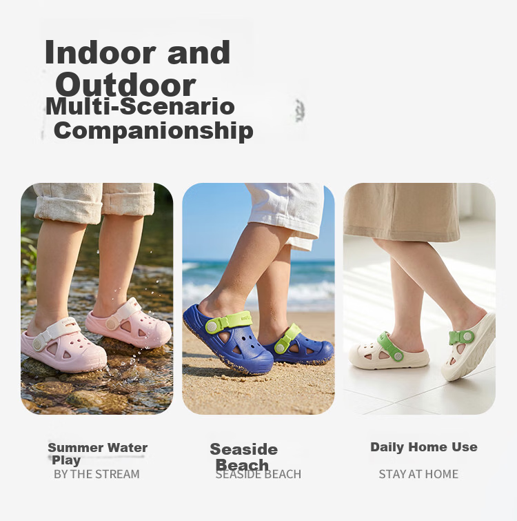 Mutong Kids Slippers Size 26 Summer Toddler Toe-Protective Clog Boys Soft Sole Outdoor Beach Shoes Girls Electric Blue 160 3