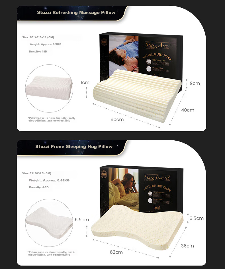 Dunlopillo Stuzzi Series Latex Pillow Refreshing Massage Pillow Dutch Imported Talalay Process Natural Latex Pillow 12