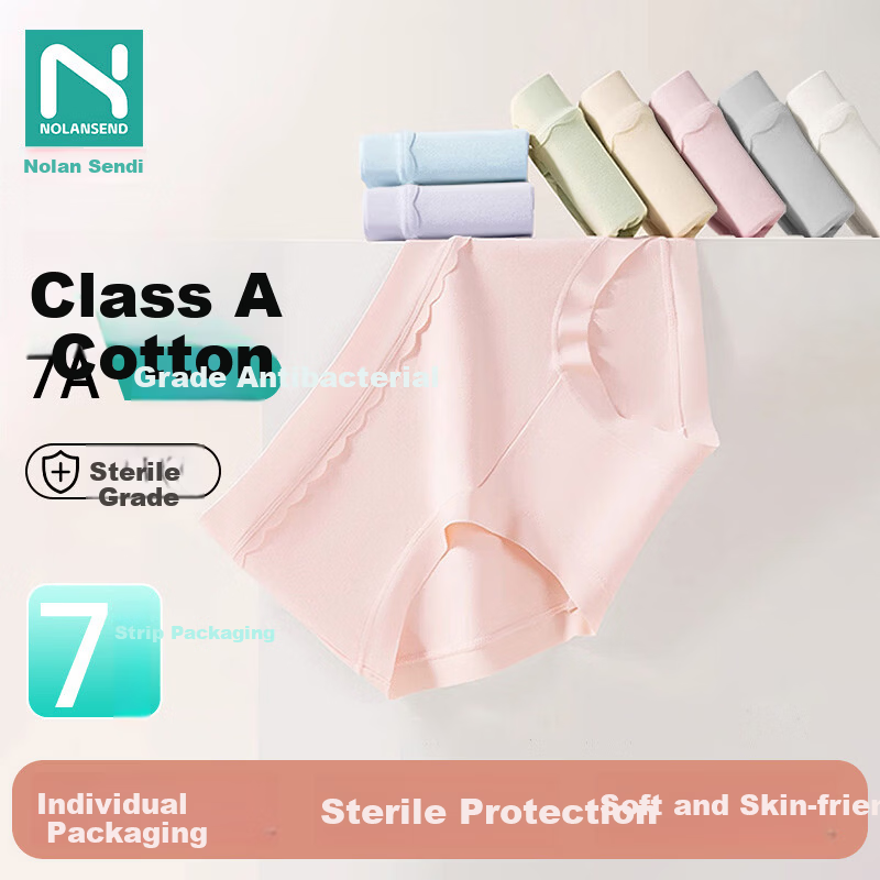 NOLANSEND Women's Disposable Underwear A-Class Cotton Sterile Maternity Postpartum Travel Wash-Free 7-Pack 2XL