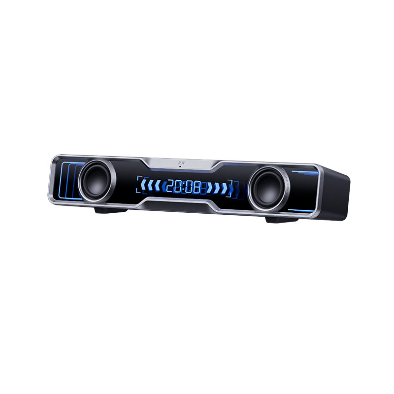 Edifier Abyss Clock Speaker Desktop Bluetooth Hi-Fi Wired Soundbar Home PC Gaming Audio 520 Gift - Black