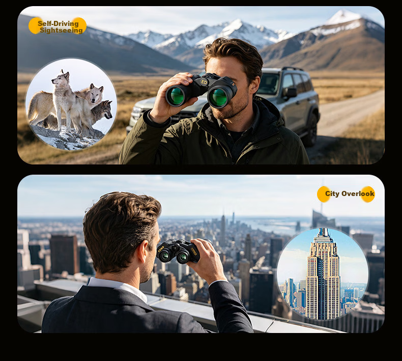 Jiapu High-Power Military-Grade HD Night Vision Professional Adult 8000 Binoculars Zoomable Smartphone Compatible Kilometer Range 12